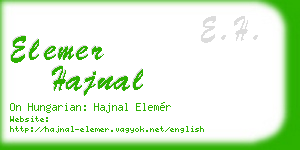 elemer hajnal business card