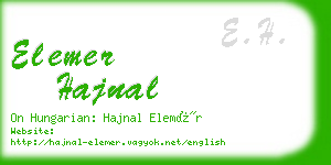 elemer hajnal business card